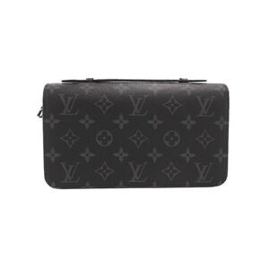Louis Vuitton Monogram Eclipse Black Zippy Zip Around Long Wallet